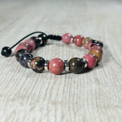 bracelet pierre de rhodonite