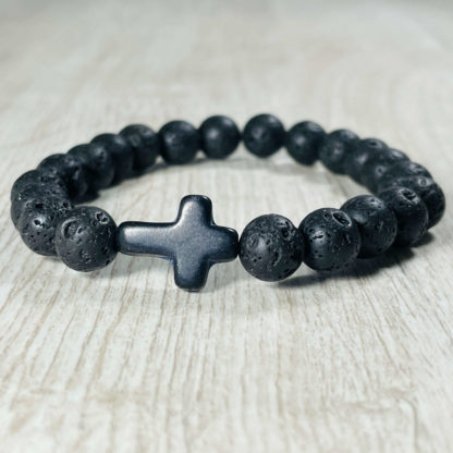 Bracelet Pierre de Lave homme